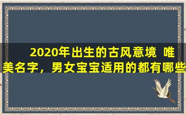 2020年出生的古风意境  唯美名字，男女宝宝适用的都有哪些